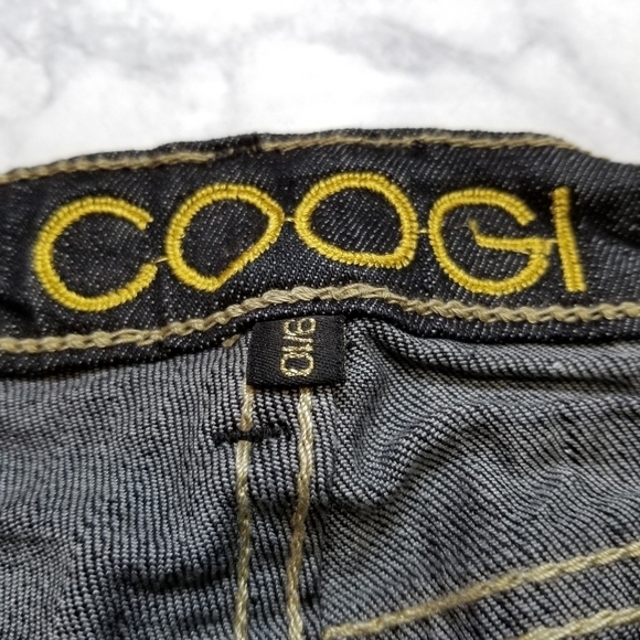 COOGI 9/10 Straight leg black jeans embroidered - Picture 4 of 15